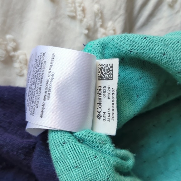 Columbia Lightweight Pullover Hoodie Medium Dark Blue & Teal - Picture 4 of 7